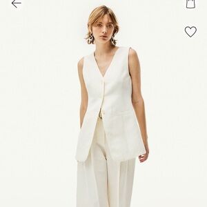 H&M Ivory Sleeveless Trouser Top